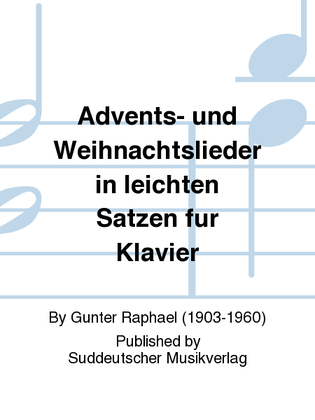 Book cover for Advents- und Weihnachtslieder in leichten Sätzen für Klavier