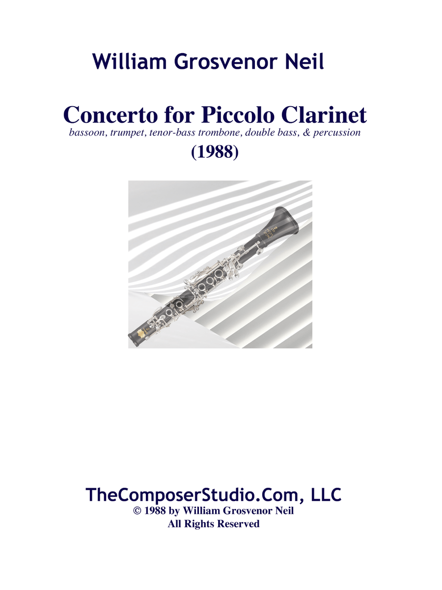 Concerto for Piccolo Clarinet Small Ensemble scores gallery preview page 1