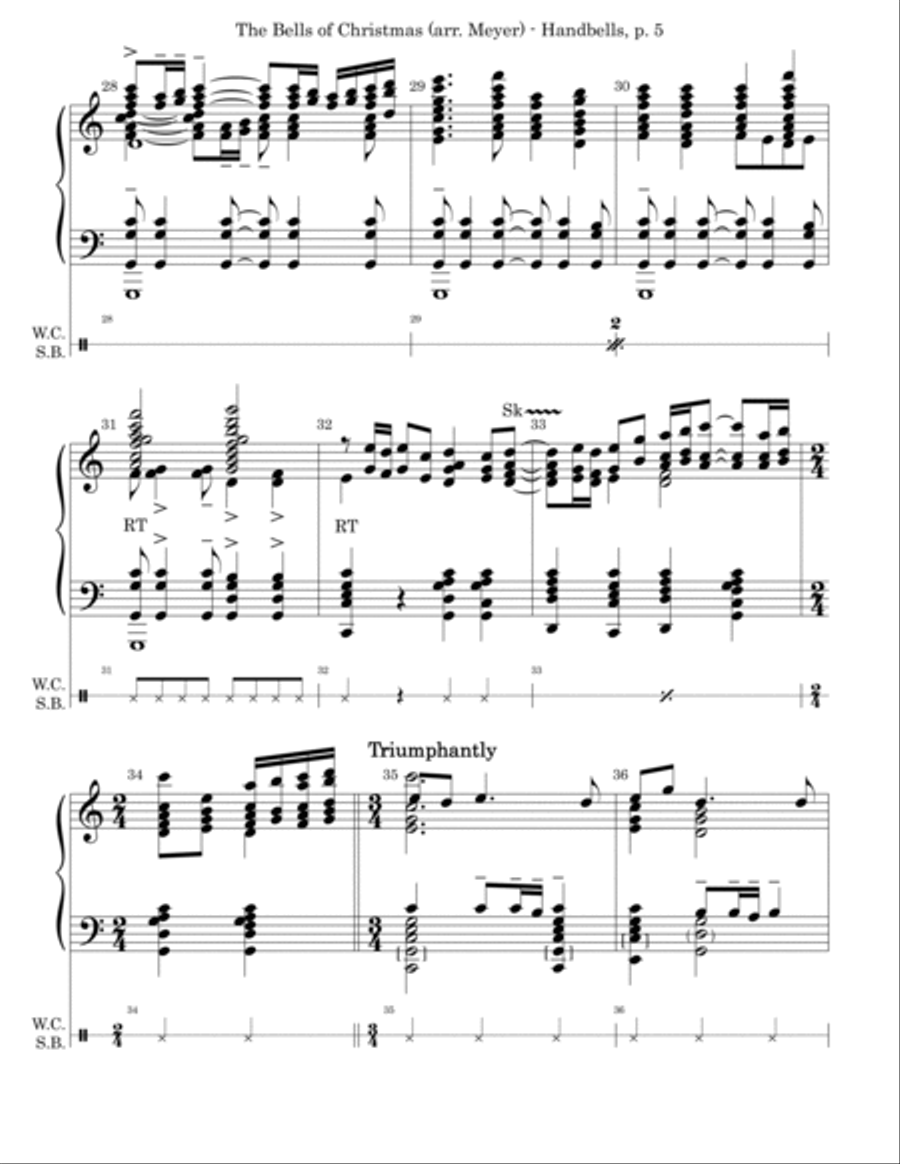 The Bells Of Christmas Handbell Choir scores gallery preview page 5