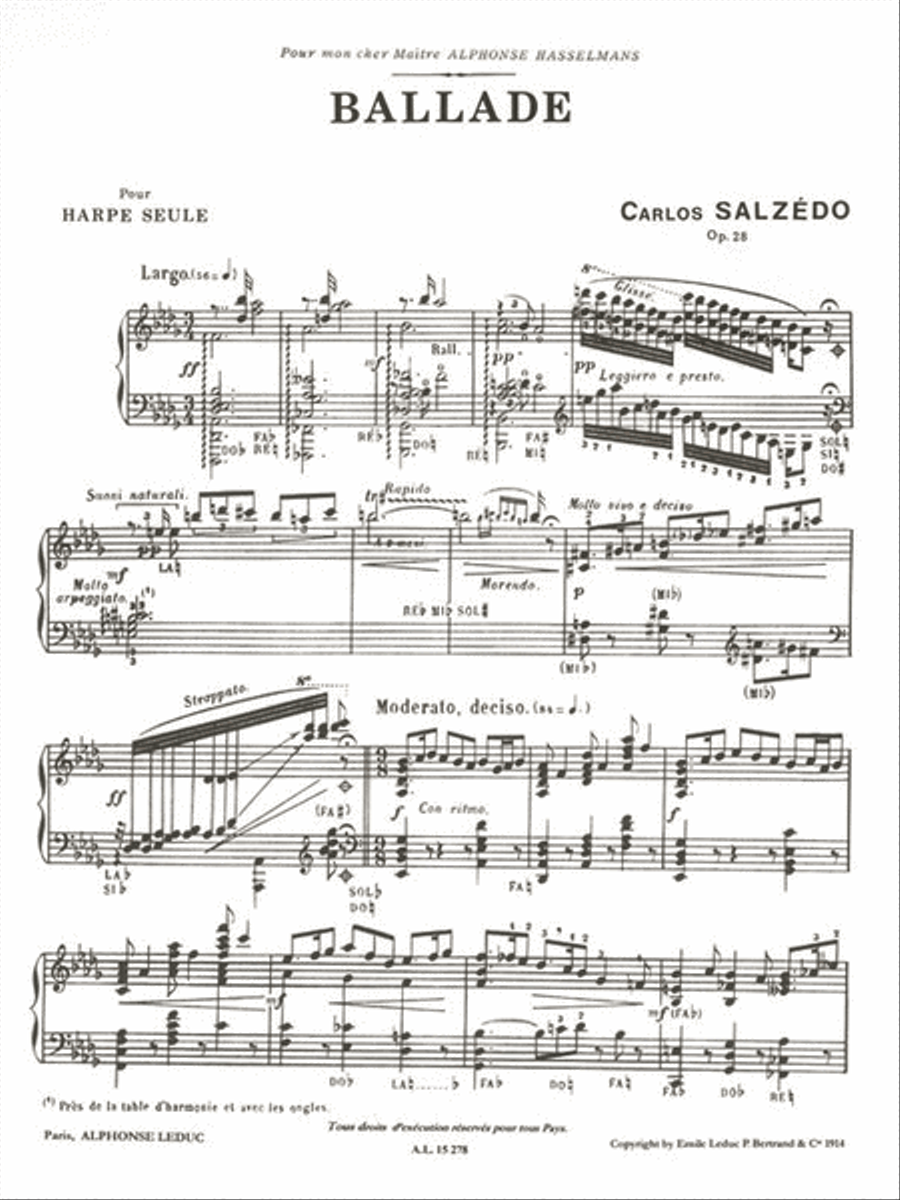 Trois Morceaux - No. 1 Ballade Harp scores gallery preview page 2