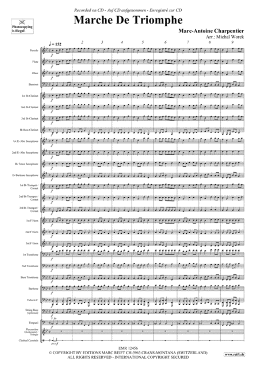 Marche De Triomphe Concert Band scores gallery preview page 3
