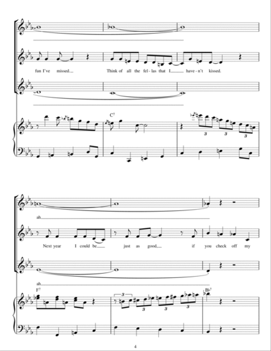 Santa Baby (arr. Jonathan Wikeley) SSA scores gallery preview page 4