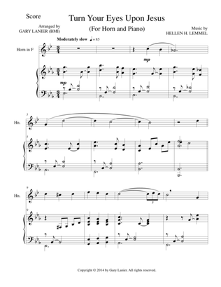 TURN YOUR EYES UPON JESUS (Horn Piano and Horn Part)