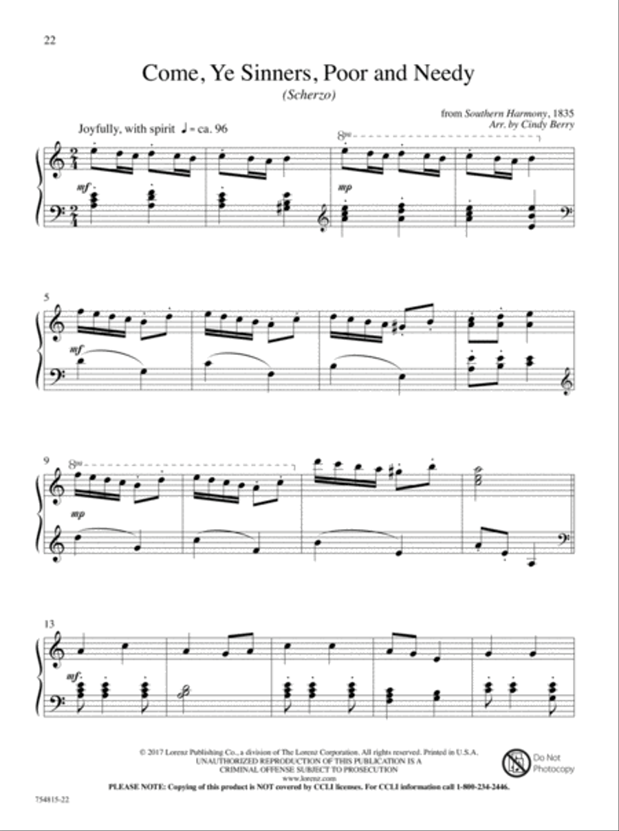 Cindy Berry: Classic Hymn Settings Piano Solo scores gallery preview page 9