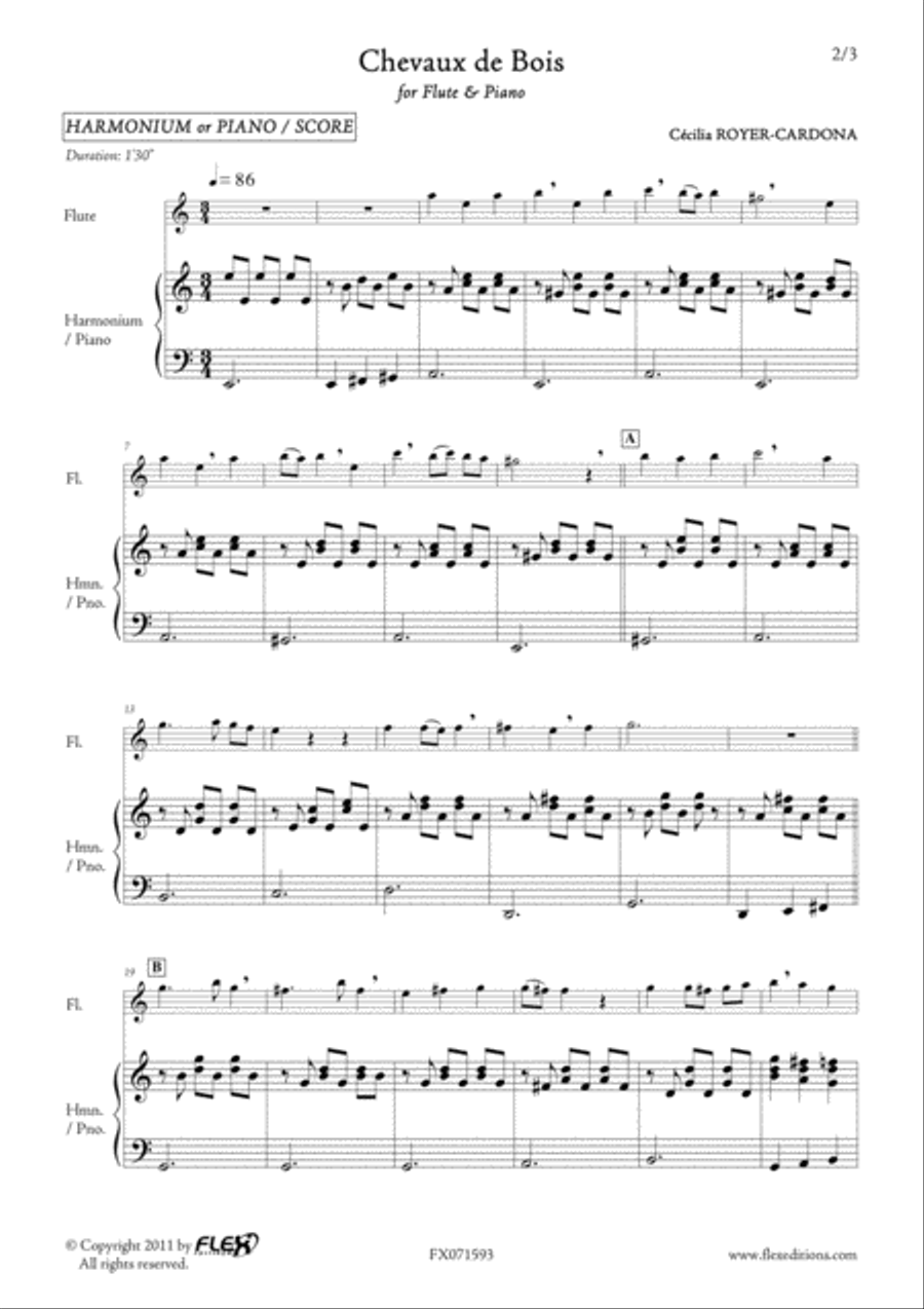 Chevaux de Bois Flute Solo scores gallery preview page 2