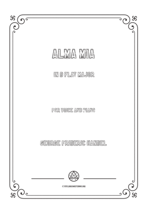 Book cover for Handel-Alma mia in D flat Major,for Voice and Piano