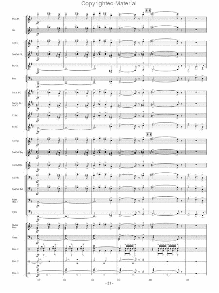 Quest of the Undaunted Knight Concert Band scores gallery preview page 20
