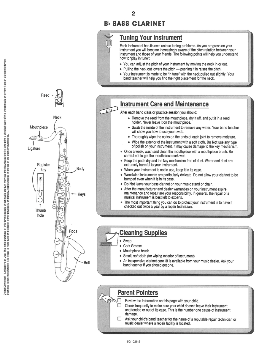 Now Go Home And Practice Book 2 Bass Clarinet (Digital Download) Bass Clarinet scores gallery preview page 2