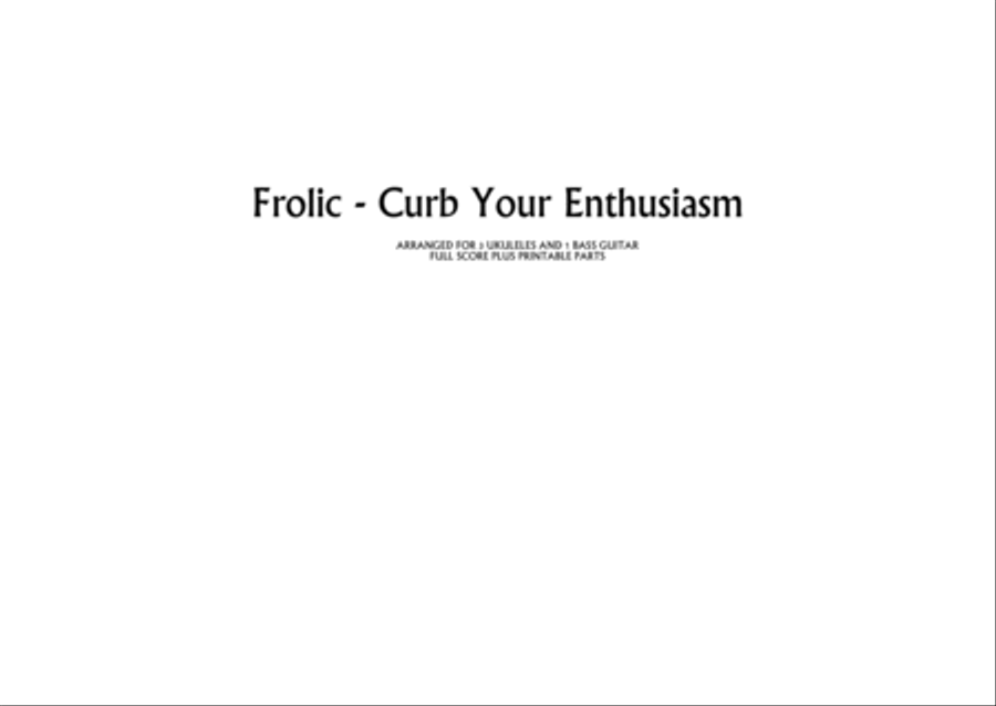 Frolic (theme From Curb Your Enthusiasm) Ukulele scores gallery preview page 4