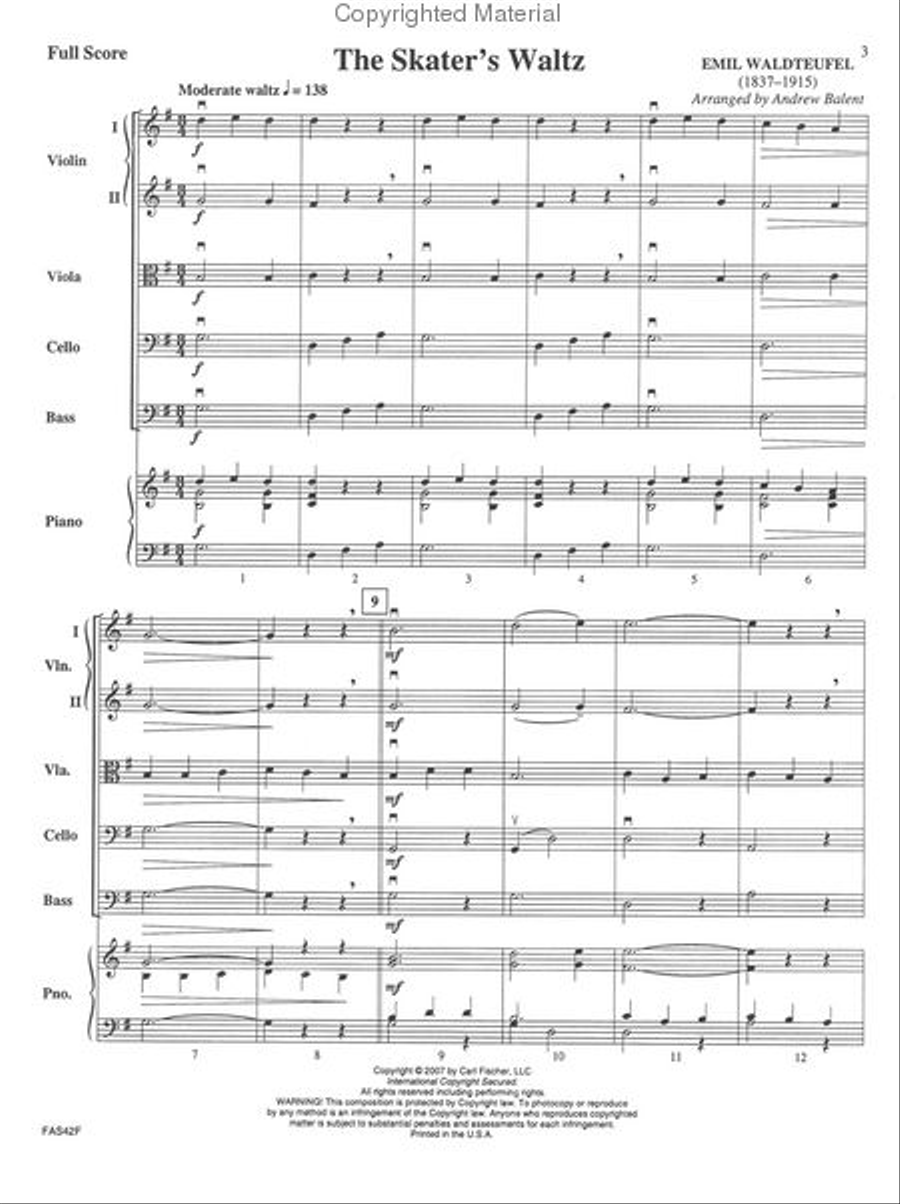 The Skater's Waltz String Orchestra scores gallery preview page 2