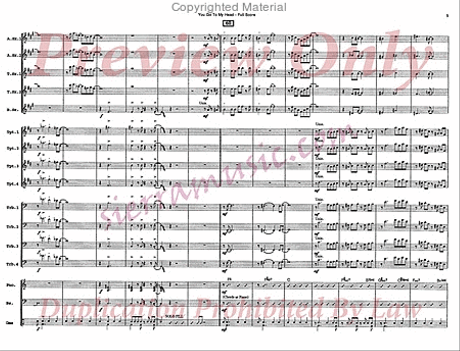 You Go To My Head Big Band scores gallery preview page 6