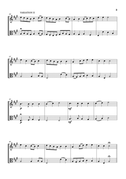 Lightly Row (Theme with 3 Easy Variations) - For Oboe and Viola image number null