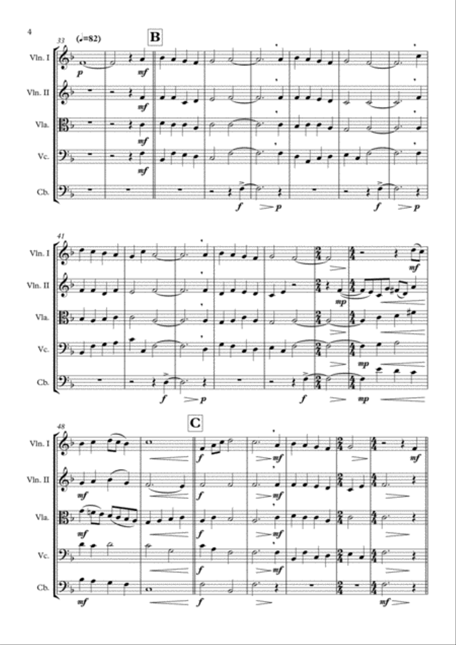 End Credits - Apollo 13 String Quintet scores gallery preview page 5