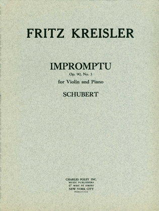 Book cover for Imromptu No. 3