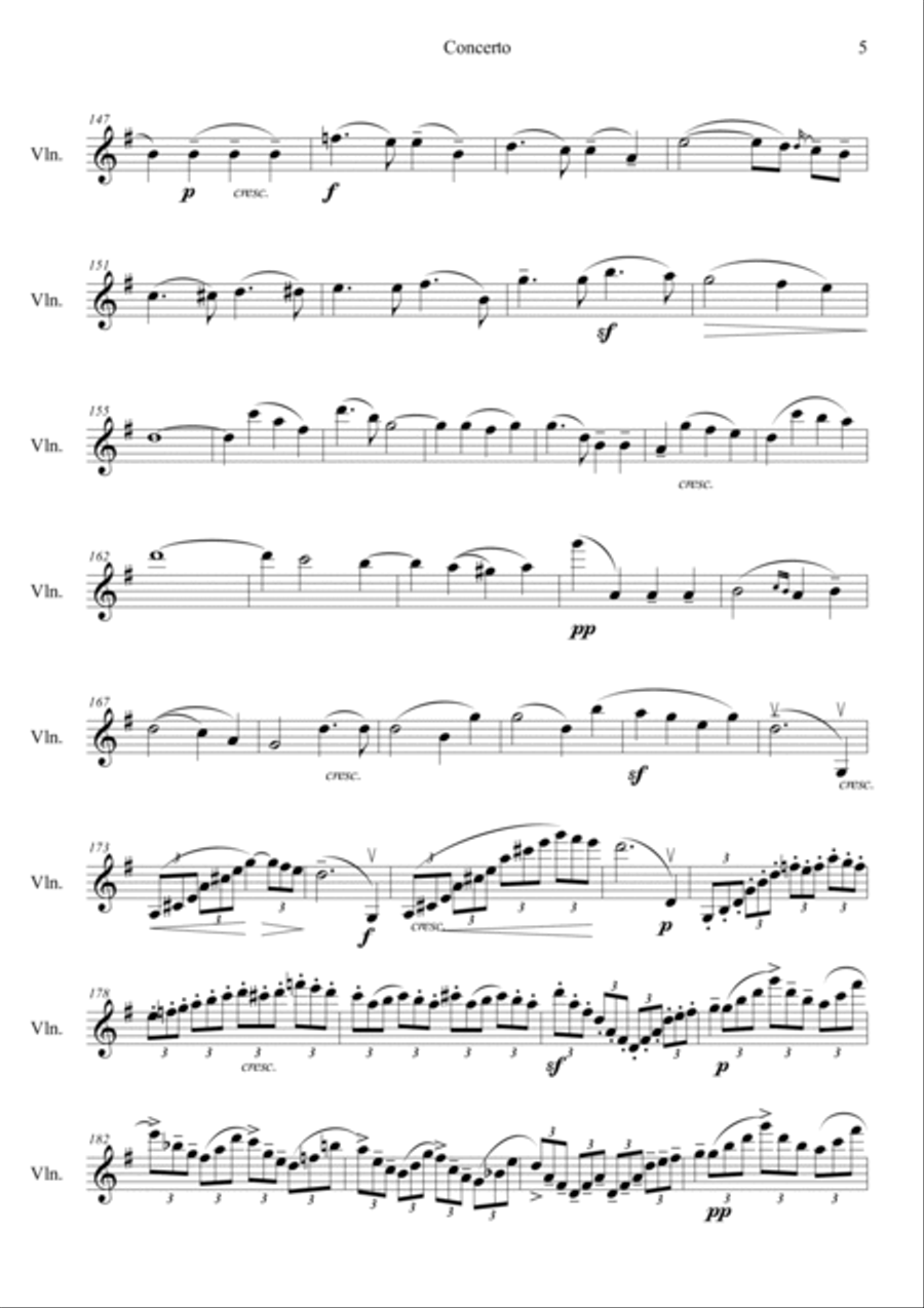 Mendelssohn : Violin Concerto in E minor Violin Solo scores gallery preview page 5
