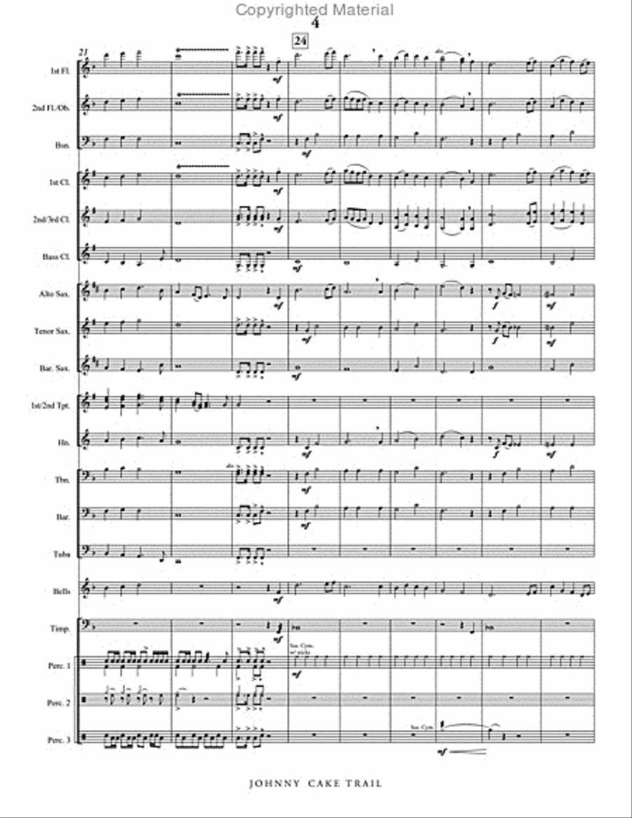 Johnnycake Trail Johnnycake Trail Concert Band scores gallery preview page 5