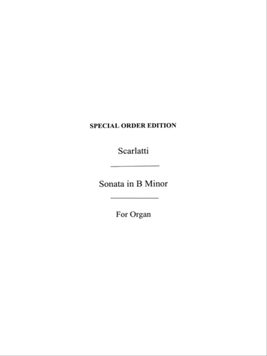 Sonata In B Minor Organ scores gallery preview page 1