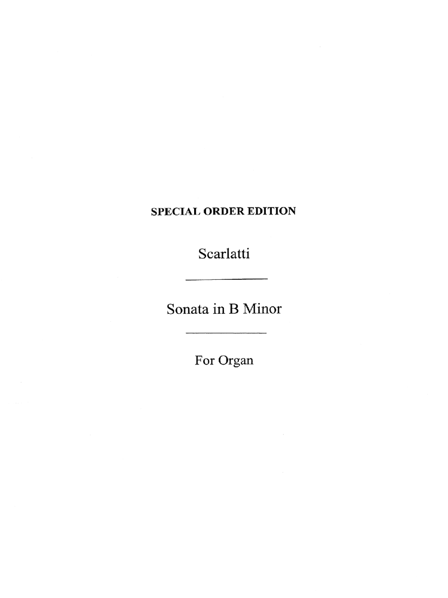 Sonata In B Minor