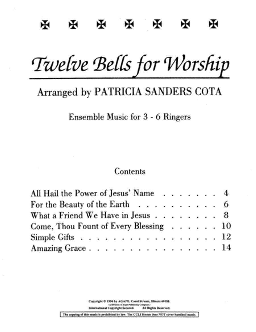 Twelve Bells for Worship Twelve Bells for Worship Handbell Choir scores gallery preview page 3