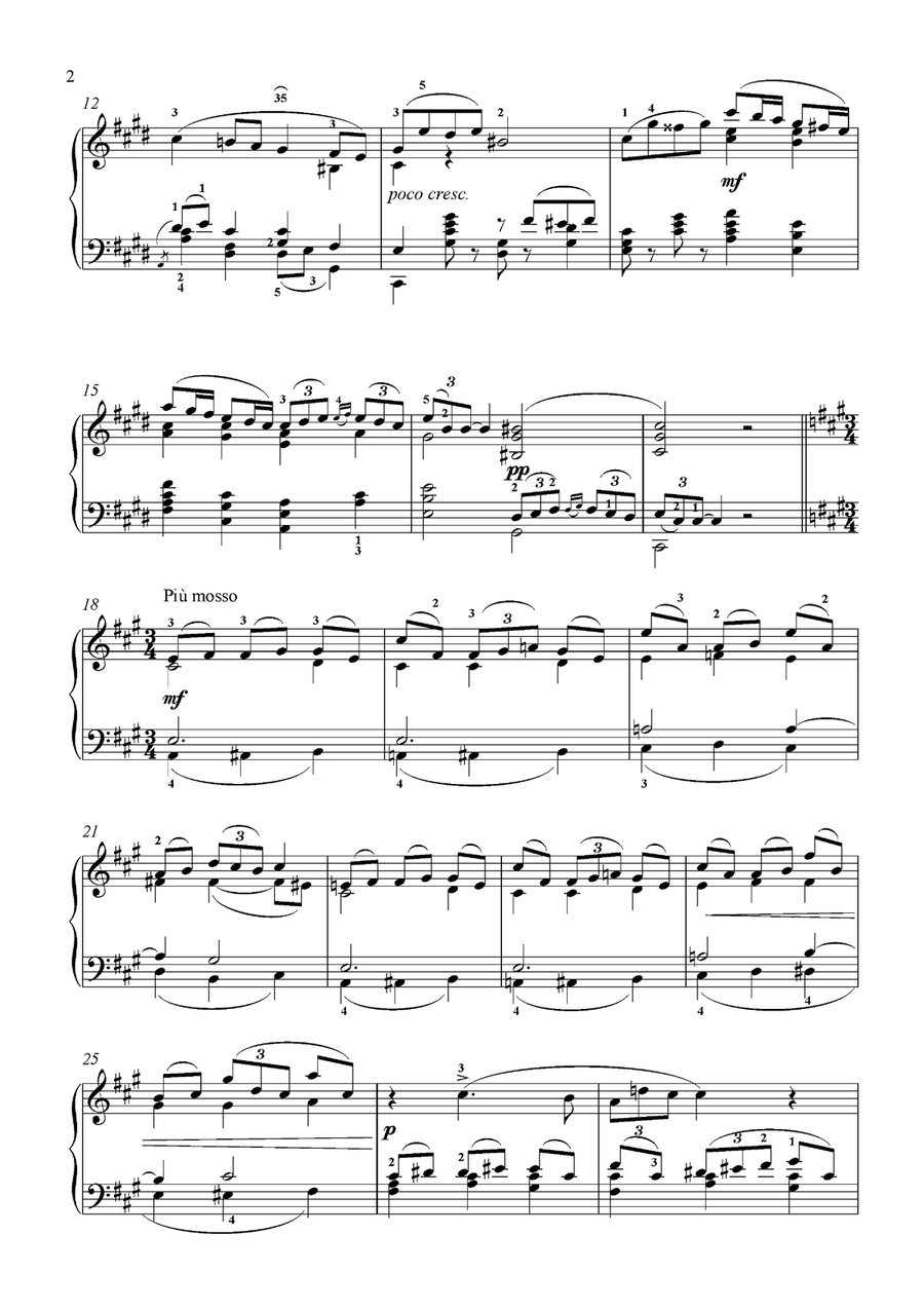 Tchaikovsky - Nocturne, Op.19 No.4 for piano solo Piano Solo scores gallery preview page 2