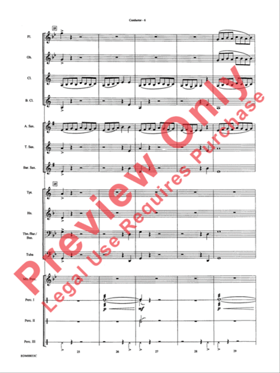 Thunderstorms Concert Band scores gallery preview page 9