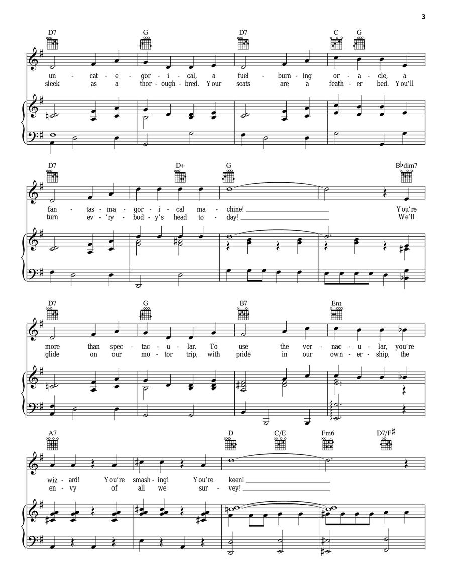 Chitty Chitty Bang Bang Guitar scores gallery preview page 3