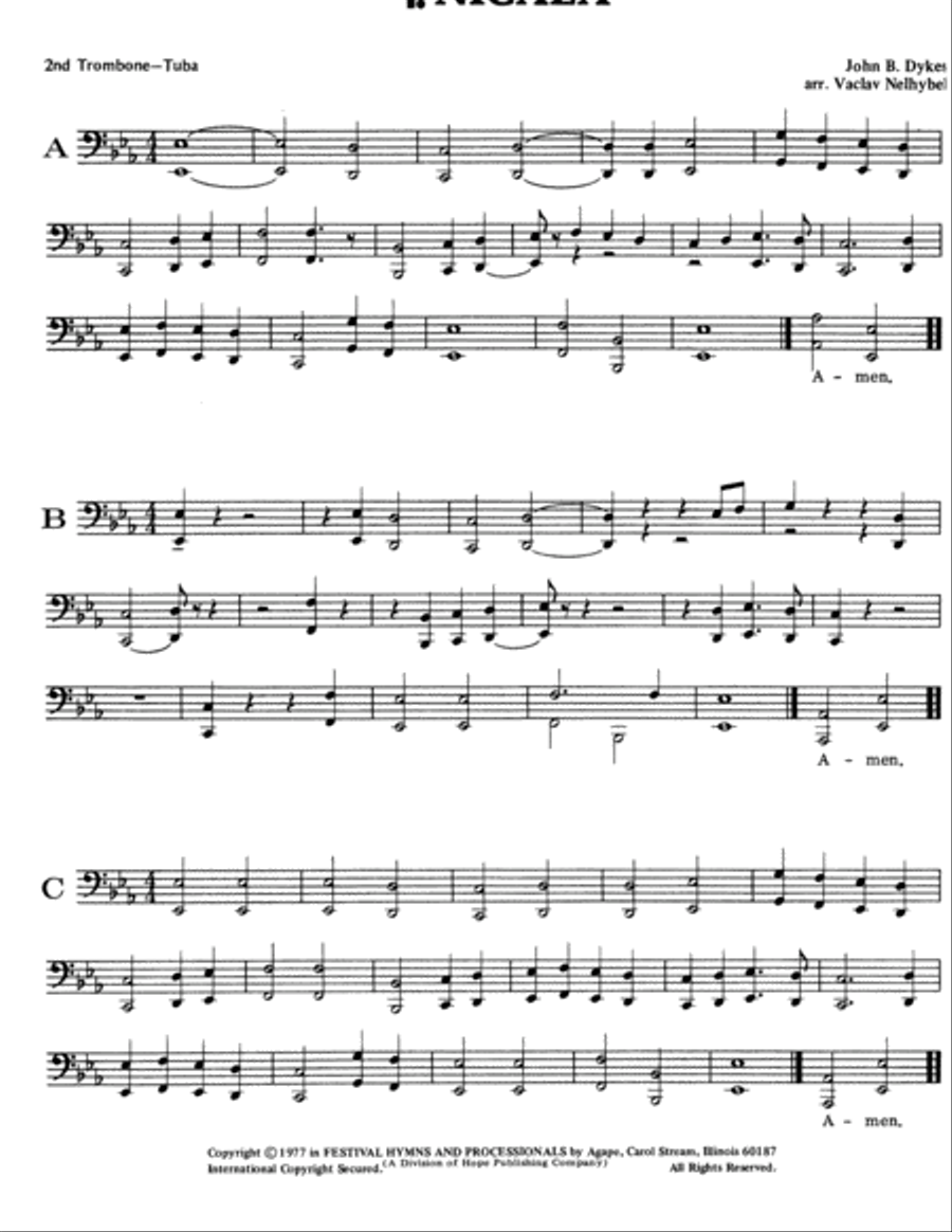 Festival Hymns and Processionals (Bk 4) 2nd Trombone Tuba scores gallery preview page 2