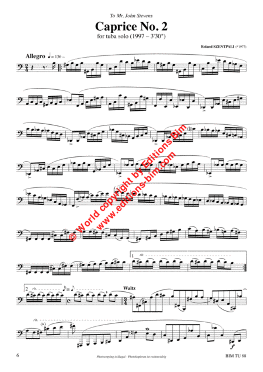 Caprices N° 1, 2, 3 Caprices N° 1, 2, 3 Tuba scores gallery preview page 3