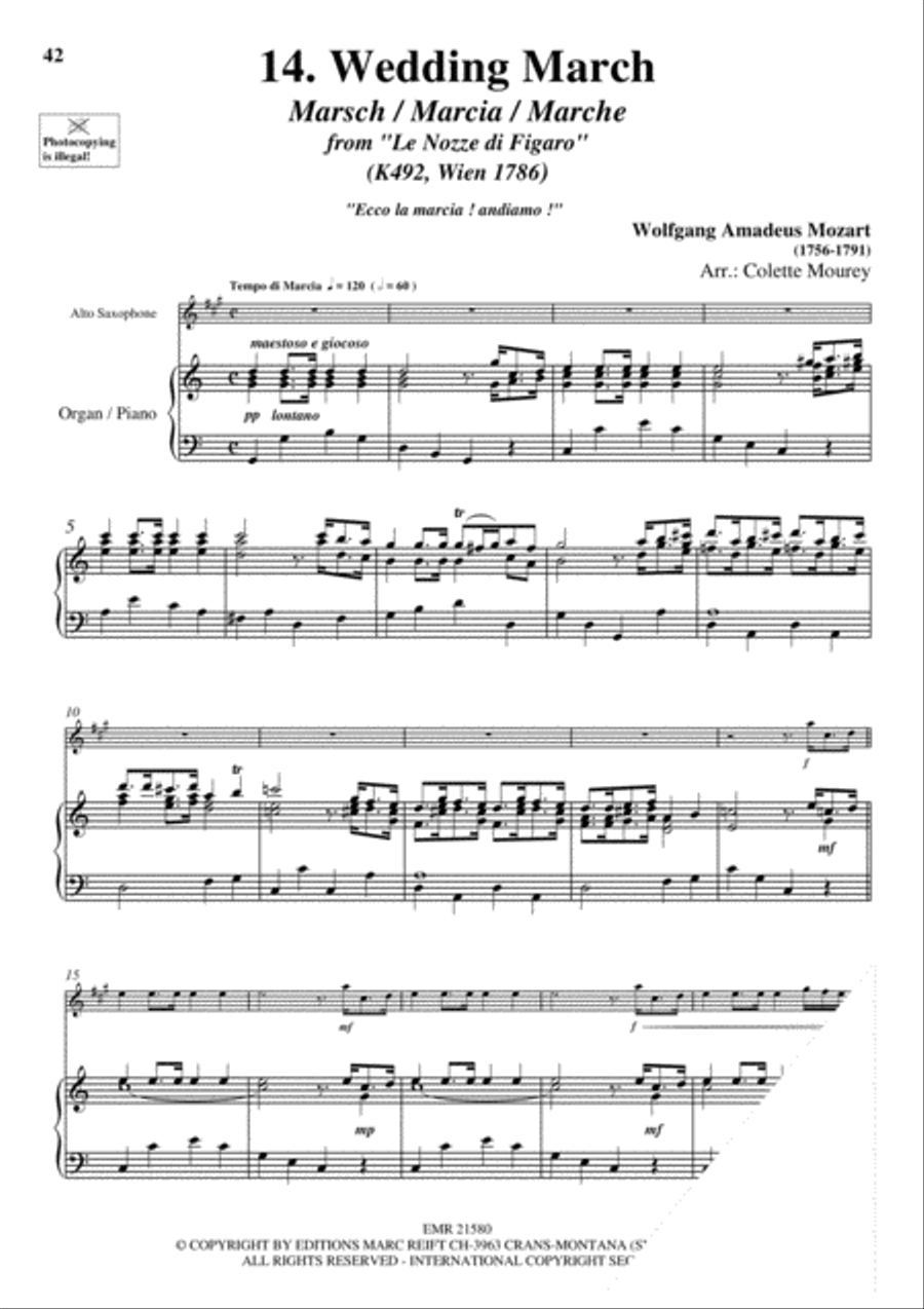 20 Greatest Wedding Solos Alto Saxophone scores gallery preview page 16