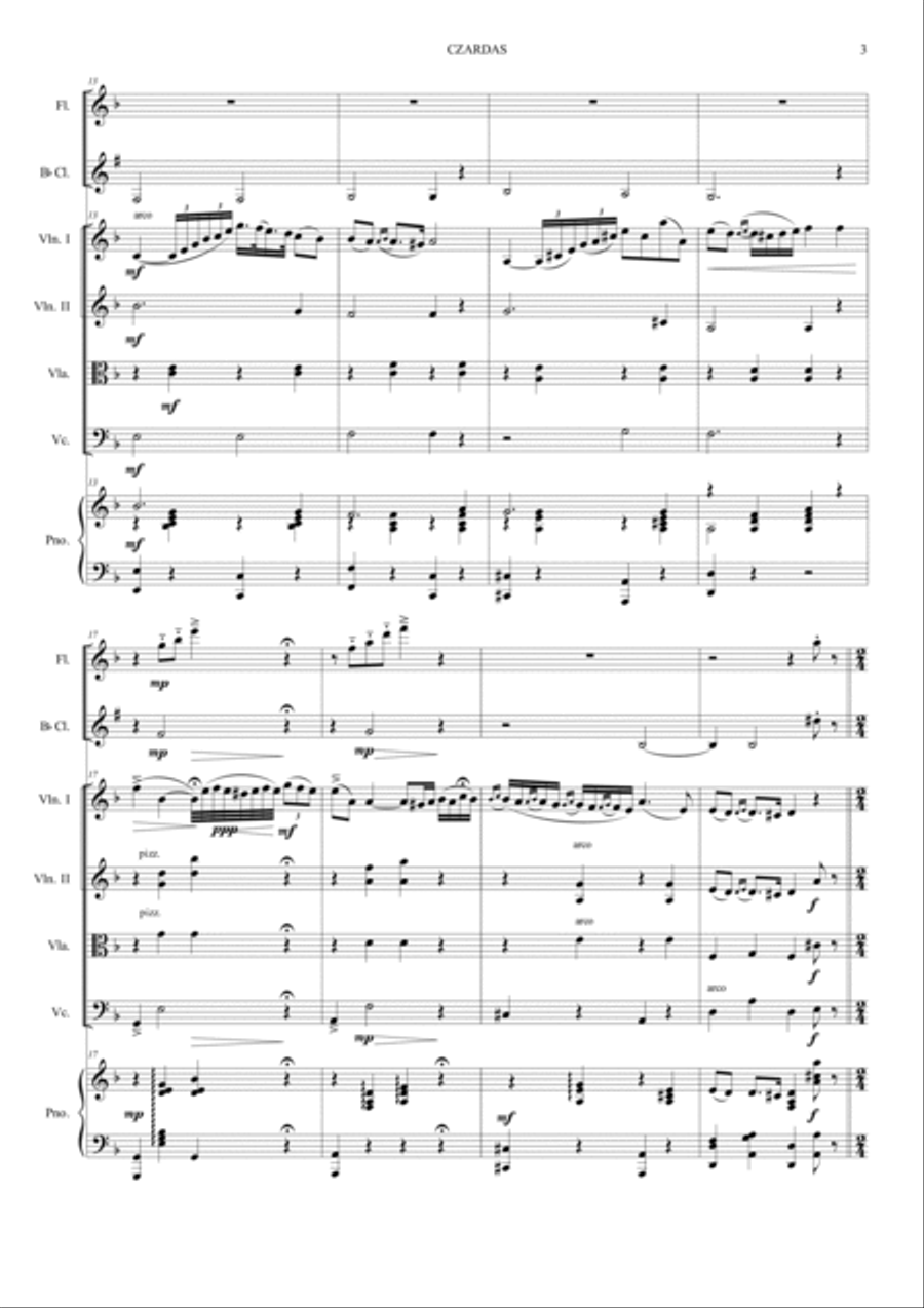 Czardas Czardas Orchestra scores gallery preview page 3