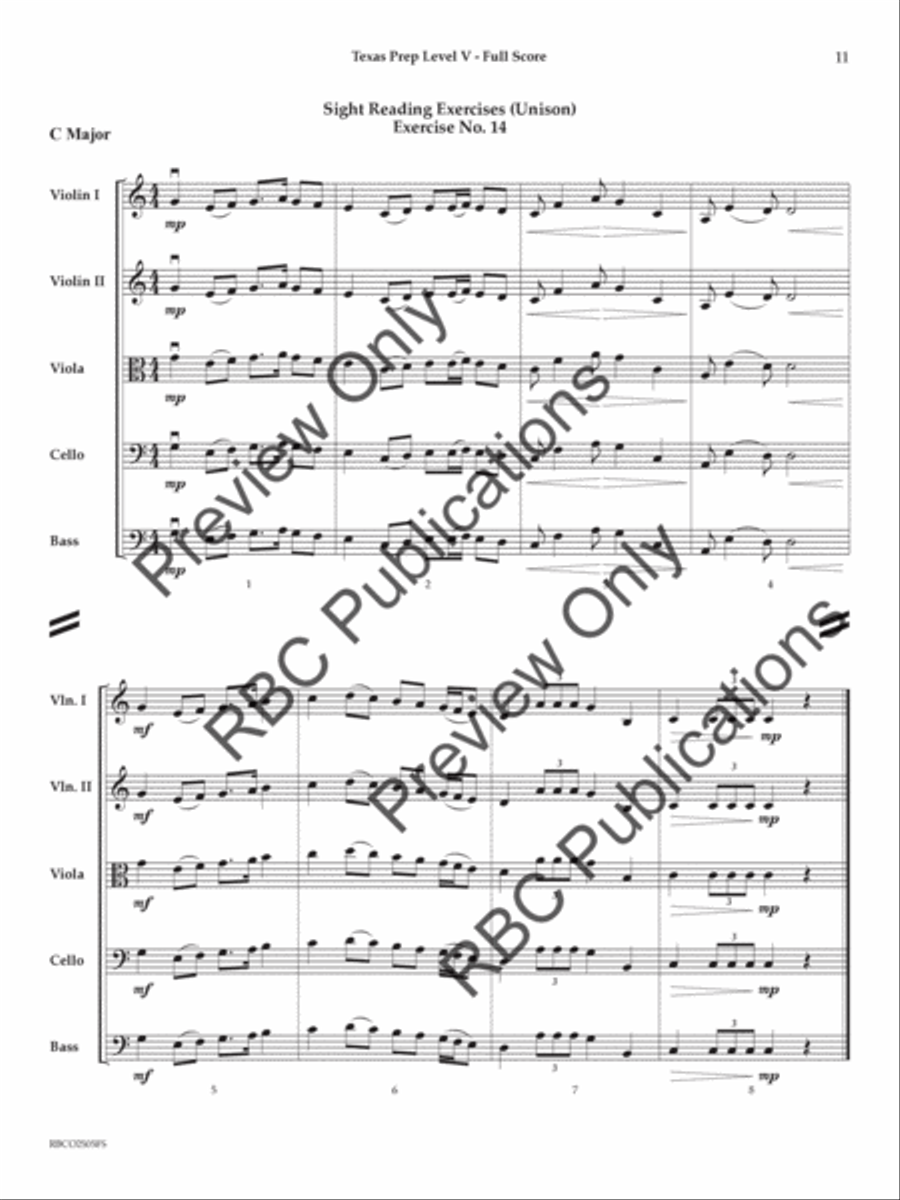 Texas Prep Level V (Score) Orchestra scores gallery preview page 10