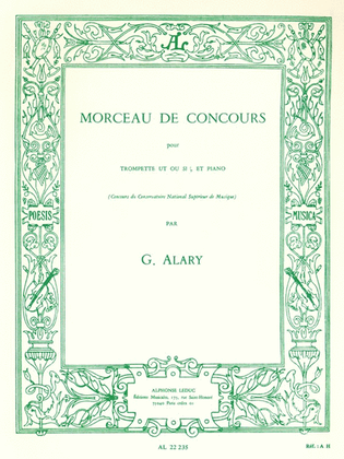Book cover for Morceau De Concours (trumpet & Piano)