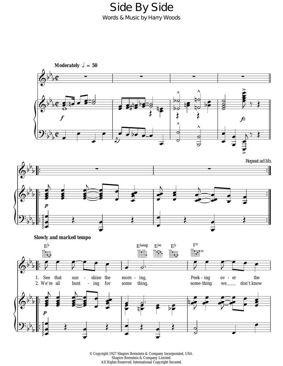 Side By Side Guitar scores gallery preview page 1