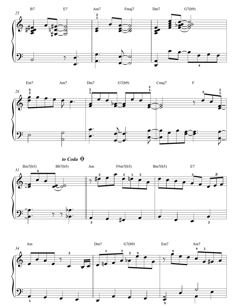 Lullaby Of Birdland Piano Solo scores gallery preview page 3
