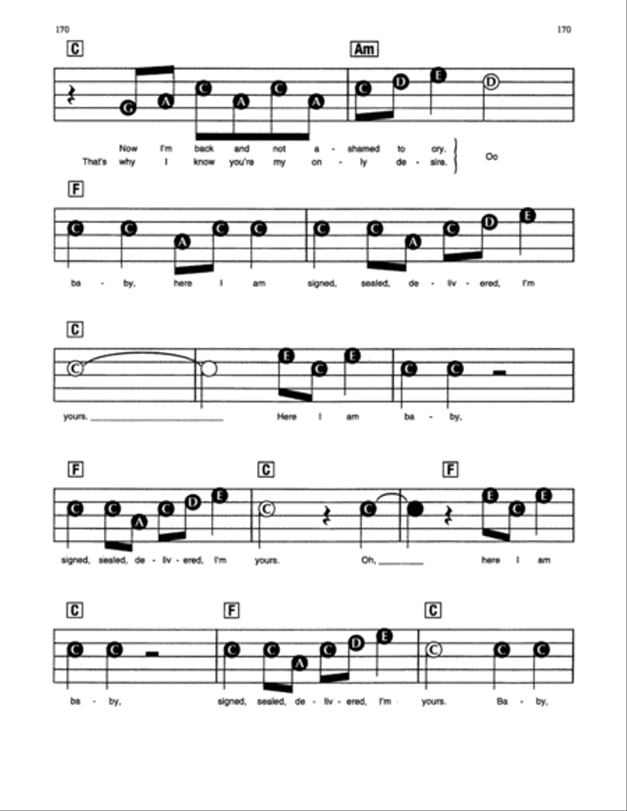 Signed, Sealed, Delivered I'm Yours Electronic Keyboard scores gallery preview page 2