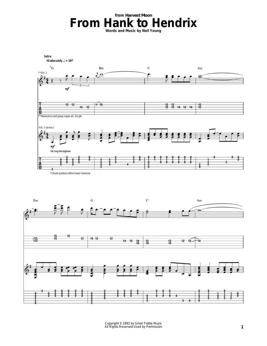 From Hank To Hendrix Acoustic Guitar scores gallery preview page 1