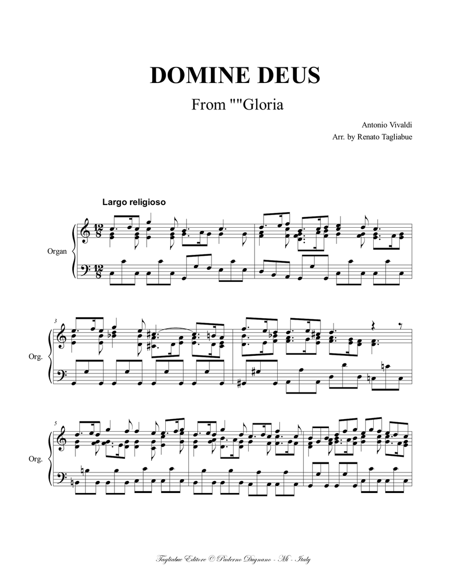 DOMINE DEUS, REX COELESTIS - From 
