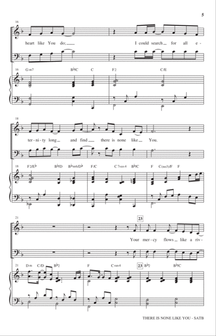 There Is None Like You 4-Part scores gallery preview page 3