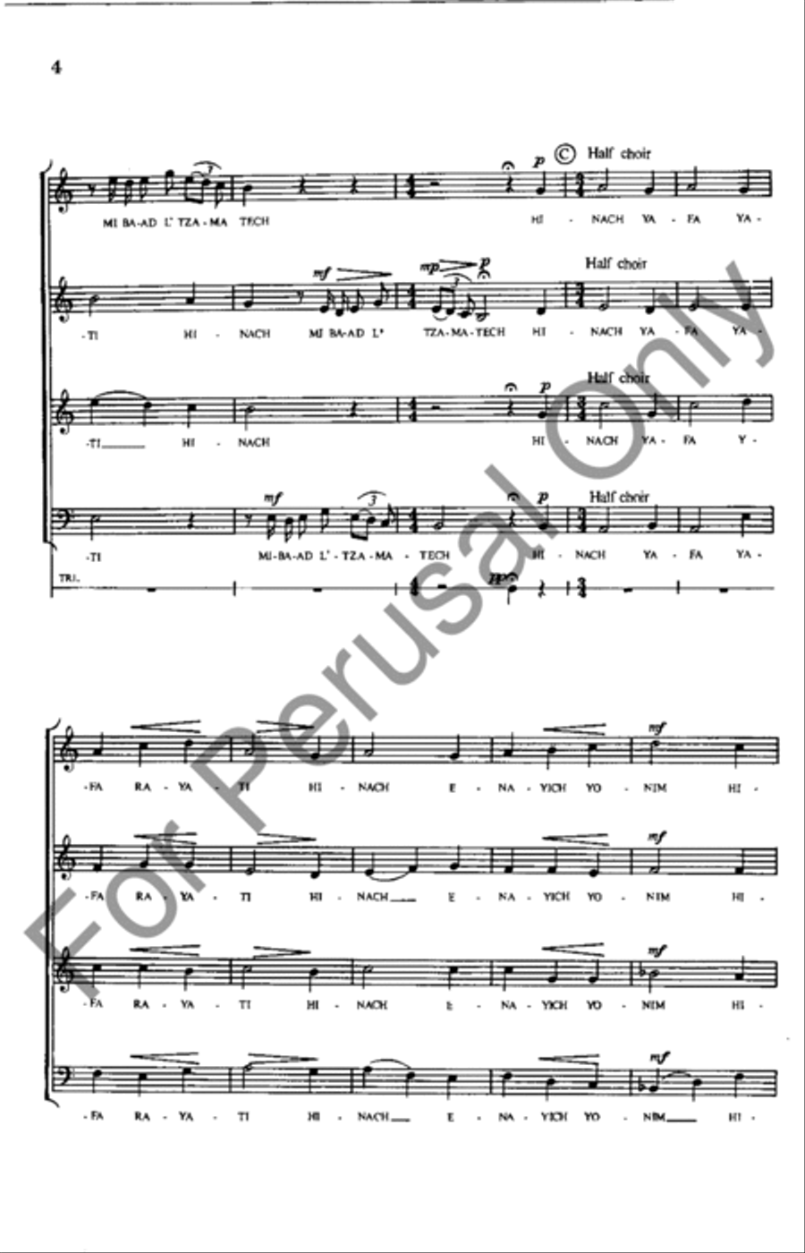 Hinach Yafa Hinach Yafa 4-Part scores gallery preview page 4