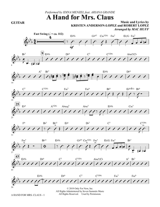 Book cover for A Hand For Mrs. Claus (arr. Mac Huff) - Guitar