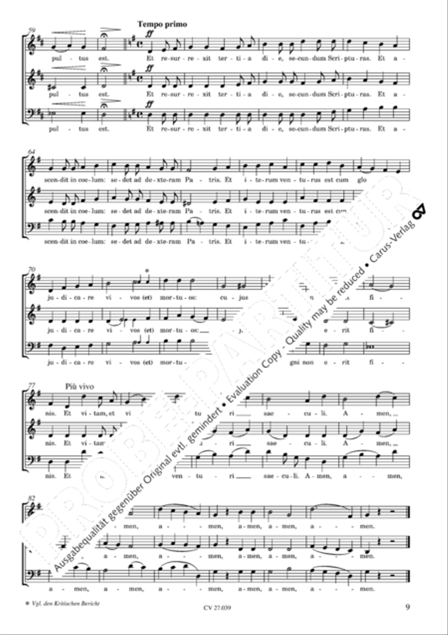 Missa a 3 3-Part scores gallery preview page 10