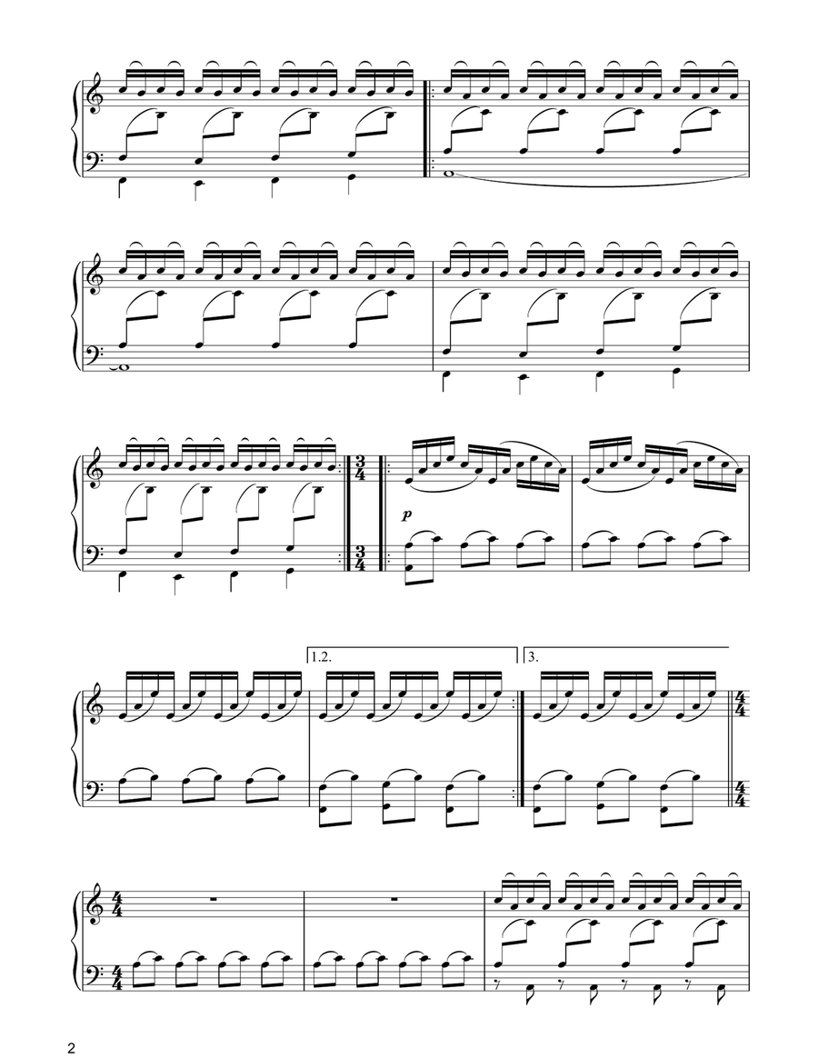 Dance from Akhnaten, Act 2 Scene 3 Piano Solo scores gallery preview page 2