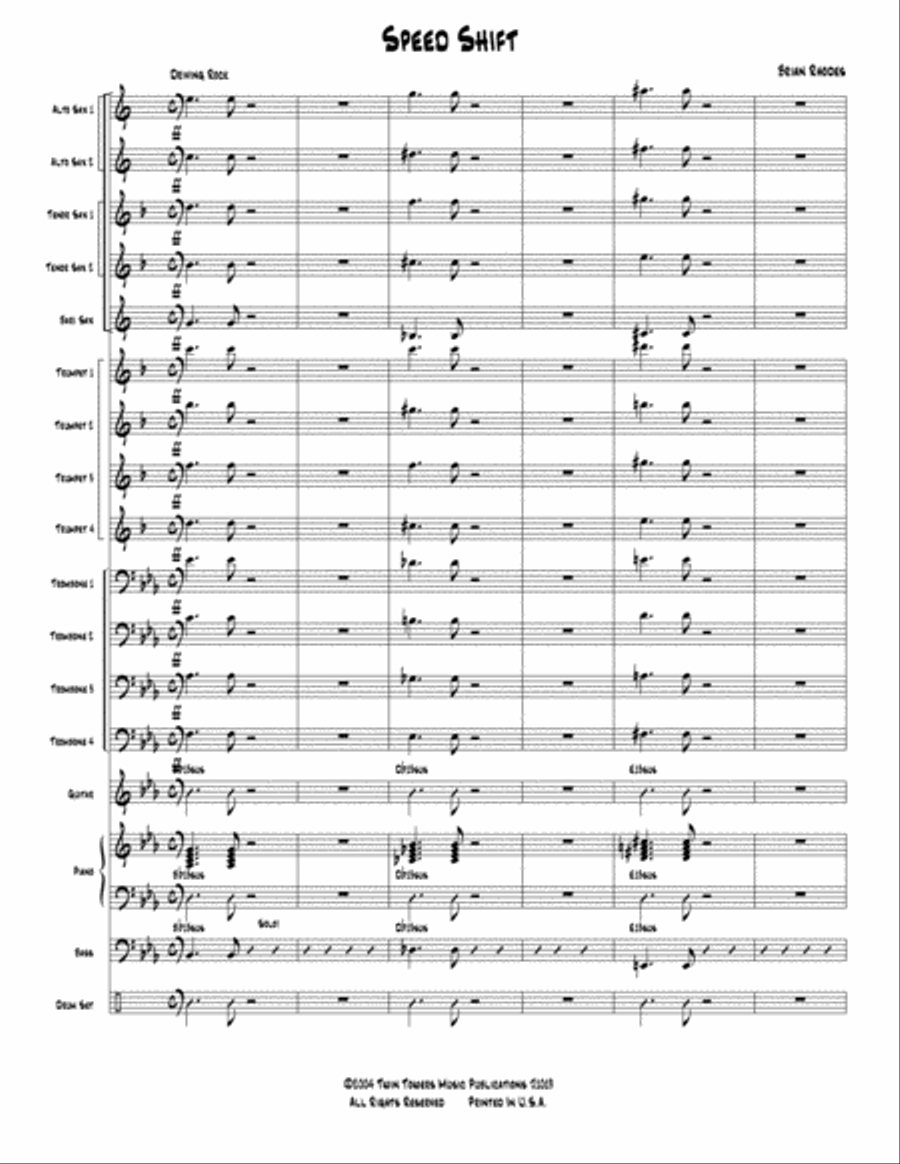 Speed Shift Speed Shift Jazz Ensemble scores gallery preview page 3