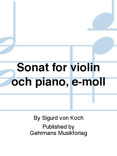 Sonat for violin och piano, e-moll