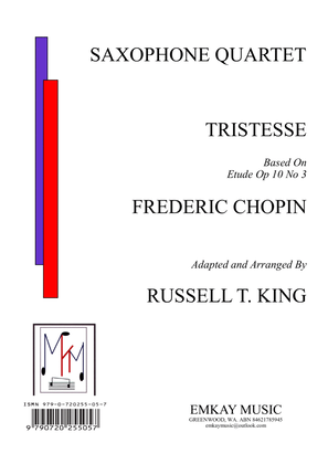 Book cover for TRISTESSE – SAXOPHONE QUARTET