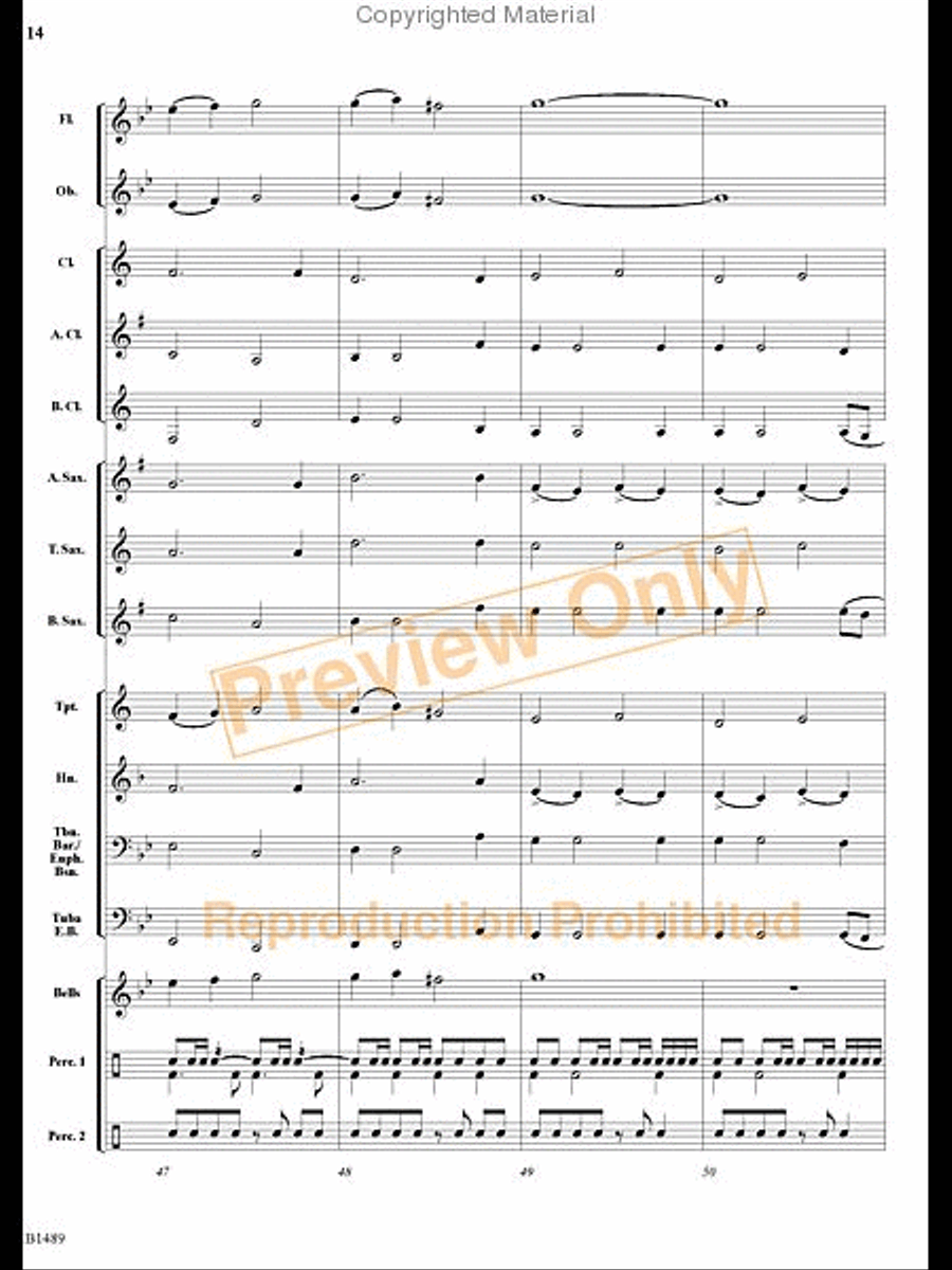 Quest of the Knights Templar Concert Band scores gallery preview page 13