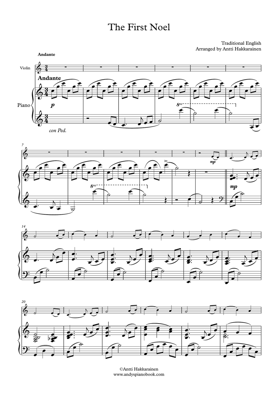 The First Noel - Violin & Piano The First Noel - Violin & Piano Violin Solo scores gallery preview page 2
