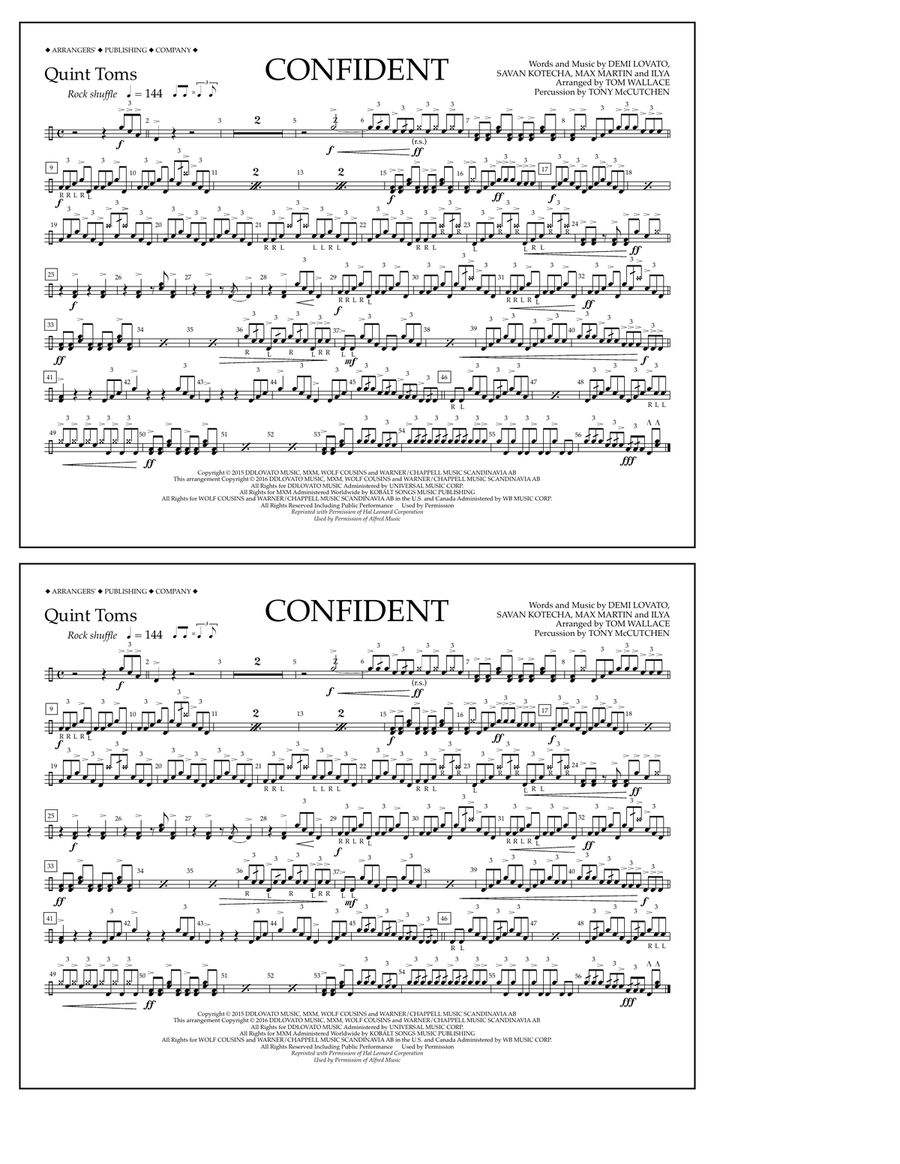 Confident - Quint-Toms Marching Band scores gallery preview page 1