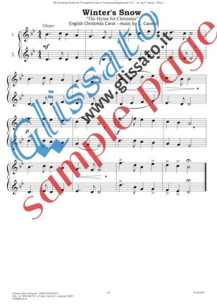 25 Christmas Duets for Trumpet or Trombone T.C. vol.1 image number null
