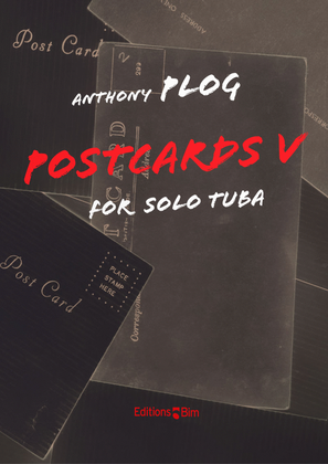 Book cover for Postcards V for tuba